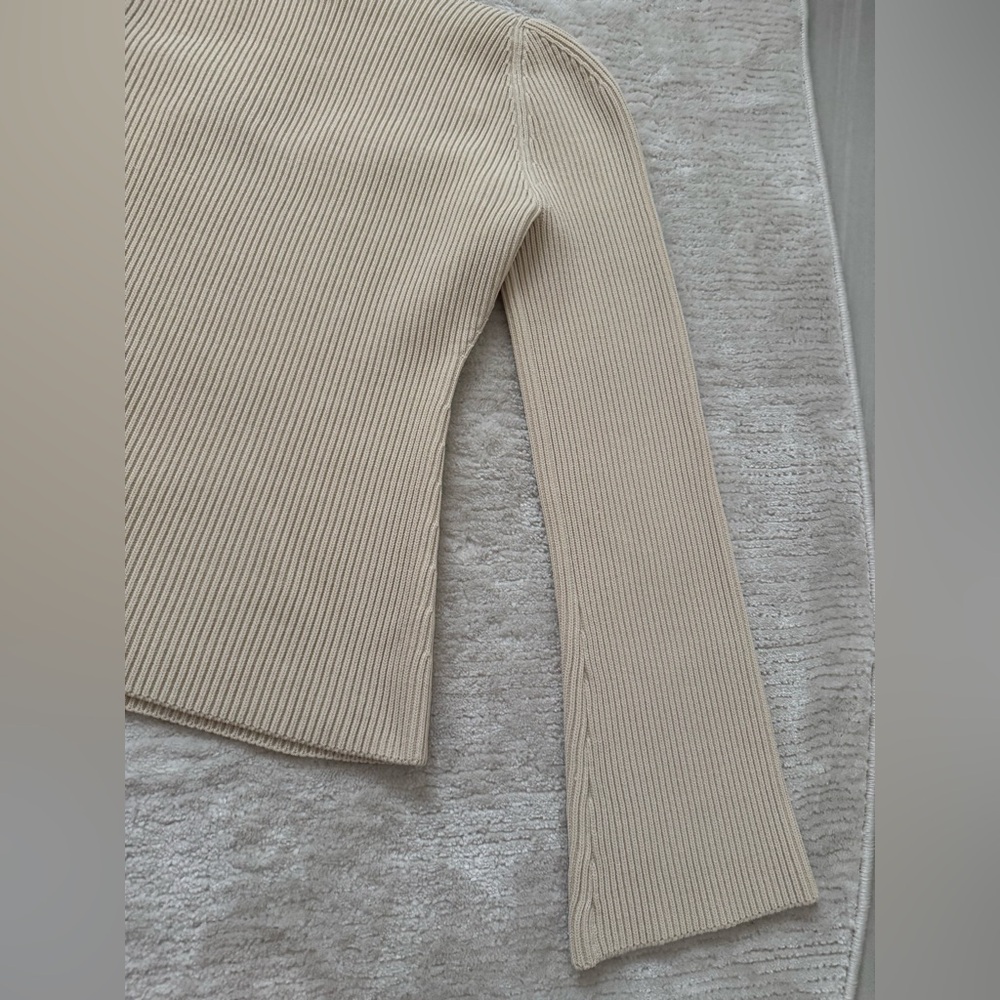 H&M Rib-knit Top, M, Cream - Picture 12 of 15